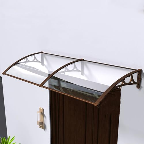 Vordach Überdachung, UV-beständige Und wasserdichte Verandamarkise, Leise Selbstreinigende Fenster- Und Türmarkise, Klare Polycarbonatabdeckung Für Türen Und Fenster (120x190cm/47x75in,A) von Zhaomi