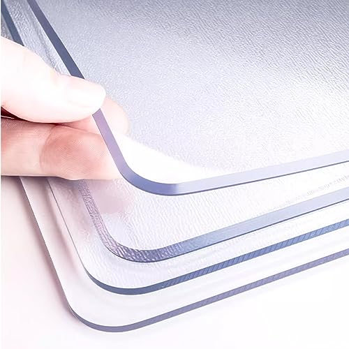 Zhaomi Transparente, Gefrostete Desktop-Schutzfolie Aus PVC-Kunststoff, 1,1mm Dicke, Transparente, Gefrostete Desktop-Schutzfolie, Geeignet Für Büros, Schminktische, Nachttische (55x110cm/22x43in) von Zhaomi