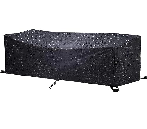 Abdeckung für Gartenmöbel LxWxH: 230x230x95cm Abdeckplane Gartenmöbel Winterfest,Gartenmöbel Abdeckung Wasserdicht Schwarz 600D Oxford Schutzhülle für Sitzgruppe Gartenmöbel,Staubfest, Schneeschutz von Zhaoyang Art