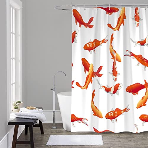 Zhaoyang Art Fisch Koi Wasserdichter Duschvorhang Badezimmer Stoff Polyester Duschvorhänge Bad Dekor Vorhang Moderne Duschvorhänge 170x230cm/67x91in(BxL) Stall Duschvorhang von Zhaoyang Art