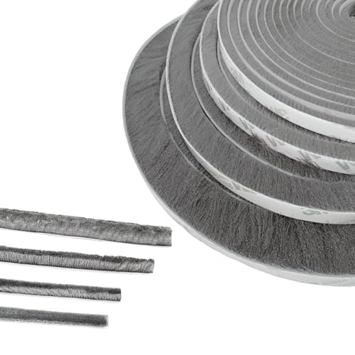 Bürstendichtung Selbstklebend, 5M(L) X 9mm(B) X 23mm(D), Bürstendichtungen, Bürstendichtungen Grau, Bürstenleiste Rolladen, Bürstendichtung Schiebetür, Rolladen Bürstendichtung von ZhenSFlourish