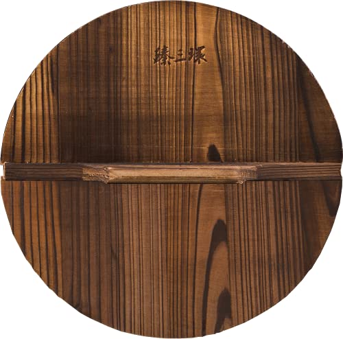 Wok-Deckel aus natürlichem Holz, gesund und umweltfreundlich, antibakteriell, leicht (32 cm) von ZhenSanHuan