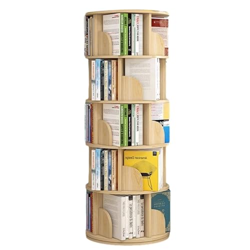 360° drehbares Bücherregal, Eck-Bücherregal, Heim-Boden-Bücherregal für Wohnzimmer-Schlafzimmer, mehrstöckige Lagerung, einfaches drehbares Kinder-Bücherregal (S : 40 * 160cm) von Zheng Hui Shop