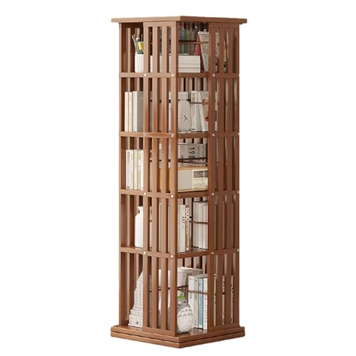 Bücherregale Drehbares Bücherregal, 360 Display Wood Spinning Bookshelf, vLiving Room Corner Organizer，Rotating Storage Display Rack，Fmultilayer Storage，for Living Room Study Room Office (Color : Wal von Zheng Hui Shop