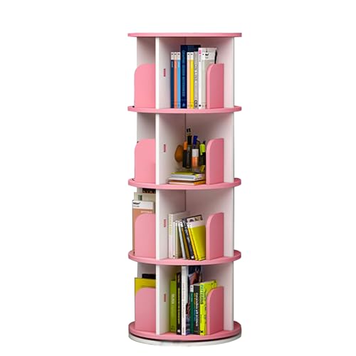 Drehbares Bücherregal, 3/4/5 Tier 360° Corner Bookshelf, Multi-Tier Storage，Home Floor Bookshelf for Living Room Bedroom，Book Shelves (S : 40 * 129cm) von Zheng Hui Shop