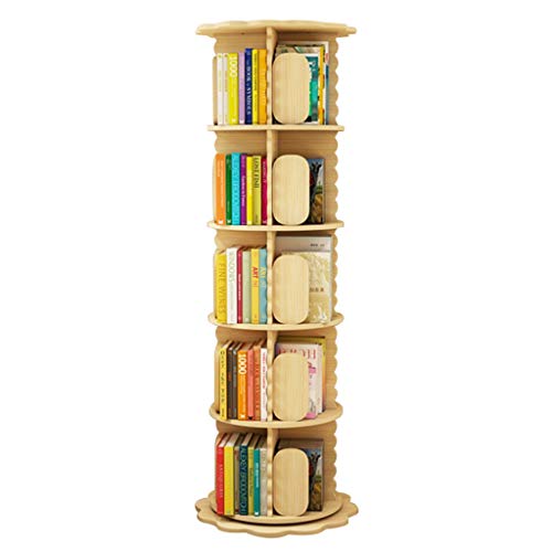 Drehbares Bücherregal, 360° Spitzenboden stehendes Bücherregal, kleines Eckbuchregal für Enge Räume, geeignet für Schlafzimmer, Wohnzimmer (S : 43 * 159cm) von Zheng Hui Shop