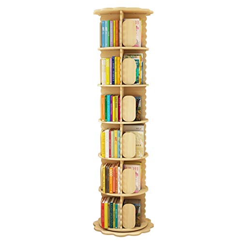 Drehbares Bücherregal, 360° Spitzenboden stehendes Bücherregal, kleines Eckbuchregal für Enge Räume, geeignet für Schlafzimmer, Wohnzimmer (S : 43 * 190cm) von Zheng Hui Shop