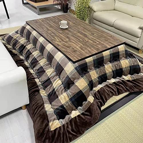 Kotatsu-Tisch Japanisches Kotatsu Tatami-Couchtisch Wohnzimmer-Kotatsu-Set Winterheizungstisch Warmes Geschenk Für Die Familie (Color : Light Brown, S : 80 * 120 * 41cm) von Zheng Hui Shop