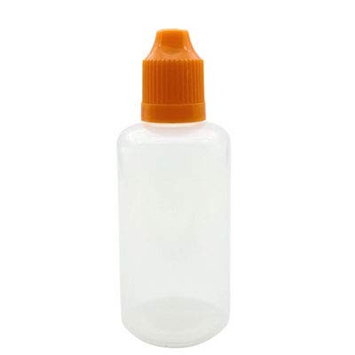 ZhengELE 100 stücke 3ml 5ml 10 ml 15 ml 20 ml 30ml 50ml 60 ml 100 ml 120 ml E flüssige Kunststoff-Dropper-Flaschen mit kindersicherer Kappe Nadel (Color : Orange Cap, Specifications : 20ml) von ZhengELE