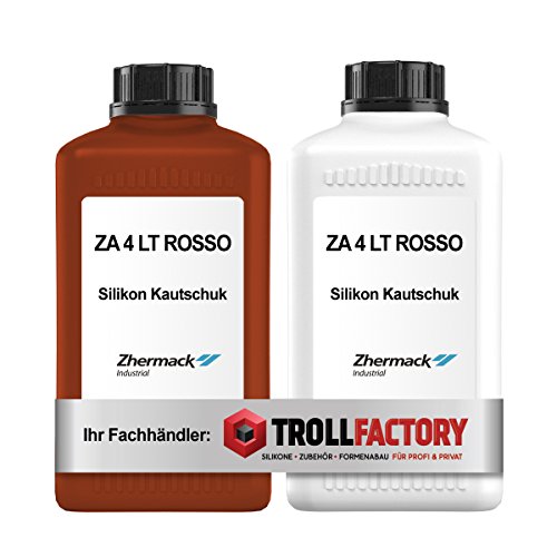 Zhermack Silikon Kautschuk ZA 4 LT ROSSO rot weich Shore Härte 4 Dubliersilikon 1:1 2kg Zhermack Silikon Kautschuk ZA 4 LT ROSSO rot weich Shore Härte 4 Dubliersilikon 1:1 2kg von Zhermack
