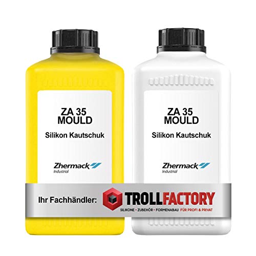 Zhermack Silikon ZA 35 Mould mittelhart gelb Abformsilikon mittelhart 1:1 Dubliersilikon flüssig 2kg von Zhermack