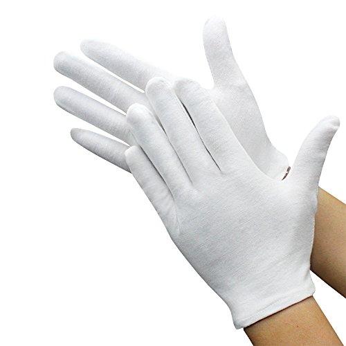 weiße Baumwollhandschuhe für die Inspektion von Schmuck, für Herren und Damen von Zhi Jin