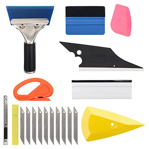 9 Stück Auto Fensterfolien Rakel Set, Window Film Installation Tools Vehicle Vinyl Wrap Application Kit (9P Fenstertönungs-Werkzeugsatz) von Zhichengbosi
