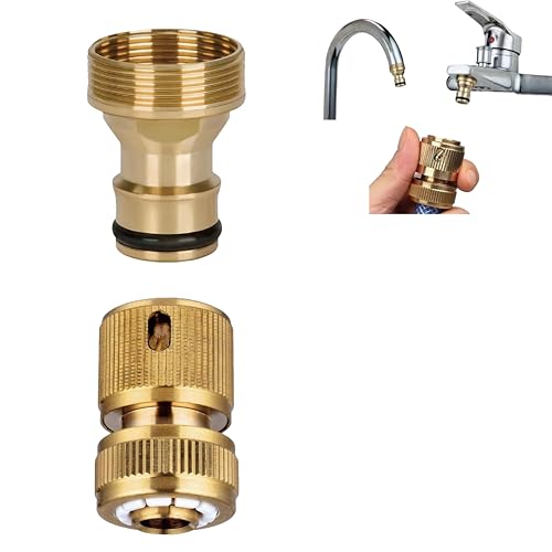 Gewindemischer Schlauch Adapter Rohr Joiner Fitting für Küchenspüle Hahn, 22mm oder 24mm Gewindehahn，Armaturenschlauch Verbindungssatz (Küchenarmatur Schlauchanschluss Kit) von ZhiheHui