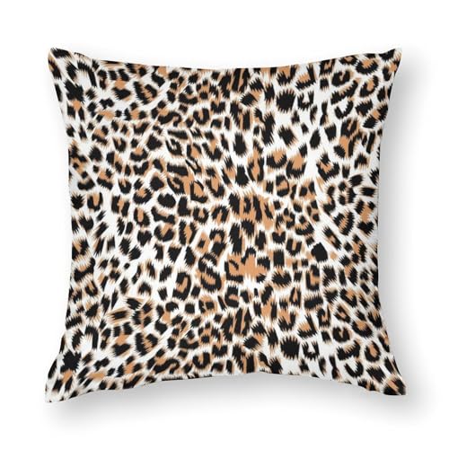 Zhimahou Kissenbezüge, 80 x 80 cm, Leopardenmuster, Tier-Tarnmuster, Stuhlkissen, Sofakissen, Sitzkissen, Bett-Kissenbezug, Kissen Zhimahou Kissenbezüge, 80 x 80 cm, Leopardenmuster, Tier-Tarnmuster, Stuhlkissen, Sofakissen, Sitzkissen, Bett-Kissenbezug, Kissen von Zhimahou