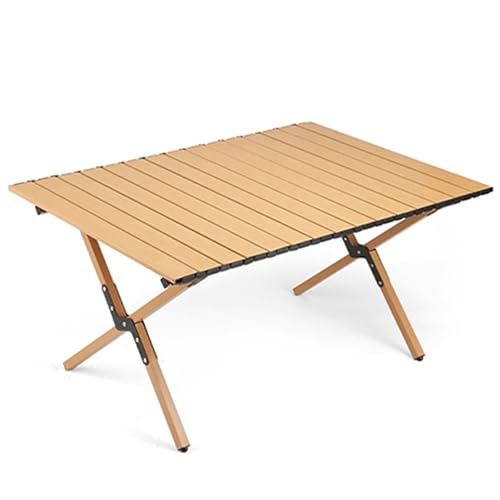 Tragbarer Picknick-Tisch Aluminiumlegierung Leichtgewicht Rolltisch Mit Einfacher Tragetasche Für Outdoor-Kochen, Strand, Picknick (Color : A, S : 90 * 60 * 45CM) von Zhirong