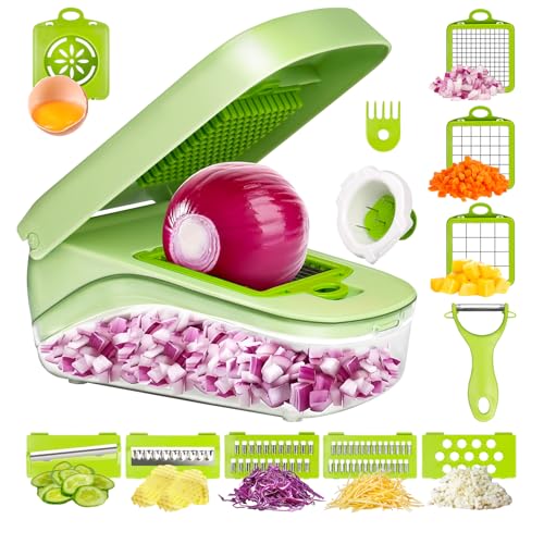 Zhiwei 17 in 1 Gemüseschneider, Gemüse Kartoffelsalat Nahrungsmittel Chopper, Multifunktionale Gemüse Schneider, Praktische Küchenwerkzeuge. von Zhiwei