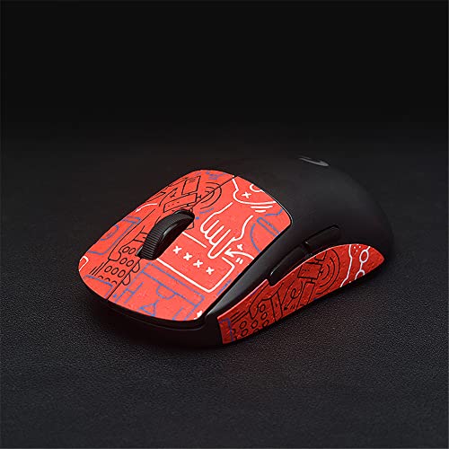 Maus Anti-Rutsch Aufkleber passend für Logitech G Pro W Superlight, Schweißresistente Pads, Griptape für G Pro W Superlight Maus (FM-R-8) von Zhixteu