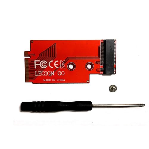 Modifizierte Transferplatine für Legion Go, SSD Speicherkartenadapter für NVME M.2 2242 bis 2280 Festplattenkarten Zubehör (rot) von Zhixteu
