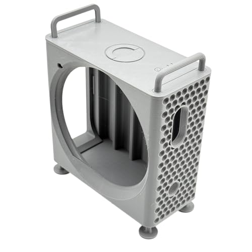 Zhixteu Mini Gehäuse für Mac mini M4 /M4 Pro 2024, Vertikales Computer Gehäuse, Schutzgehäuse, Staubdichte Halterung PC Ständer (Grau) von Zhixteu