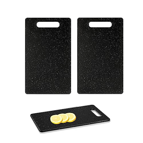 Schneidebrett Kunststoff Set in Granit Optik,2pcs küchenbrett Antibakteriell Cutting Board Küchenschneidebrett Spülmaschinenfest Kunststoff Schneidebrett mit rutschfeste Griffe Küchen Gadget Schwarz Schneidebrett Kunststoff Set in Granit Optik,2pcs küchenbrett Antibakteriell Cutting Board Küchenschneidebrett Spülmaschinenfest Kunststoff Schneidebrett mit rutschfeste Griffe Küchen Gadget Schwarz von ZHjuju