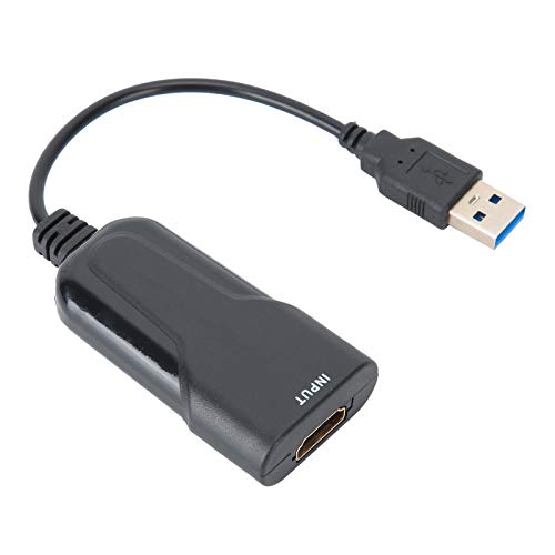Zhjvihx USB 3.0 zu Adapter, 1080P Hochauflösend Einfach zu installierender HD Audio Video Converter für PC von Zhjvihx