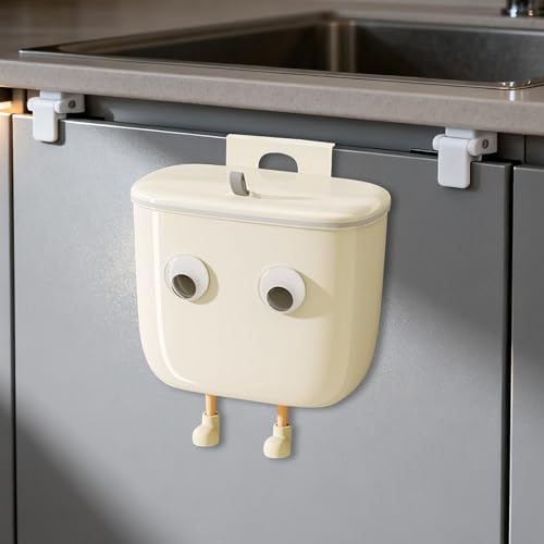 Zhliuqo Hängende Küchenmülleimer Mit Deckel 9L/13L Bio-Mülleimer, Niedlicher Abfallkorb Mit Augen Und Beinen,für Die Wand Unter Der Spüle, Schlafzimmer, Badezimmer Zhliuqo Hängende Küchenmülleimer Mit Deckel 9L/13L Bio-Mülleimer, Niedlicher Abfallkorb Mit Augen Und Beinen,für Die Wand Unter Der Spüle, Schlafzimmer, Badezimmer von Zhliuqo