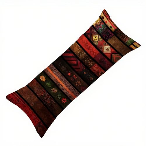 Rot Seitenschläferkissen Bezug 40 x 120 cm Böhmen Seitenschläferkissen mit Unsichtbarem Reißverschluss, Doppelseitig Drucken Samt Atmungsaktiv und Weich Kopfkissenbezug, und Waschbar, Geschenke Q-6262 Rot Seitenschläferkissen Bezug 40 x 120 cm Böhmen Seitenschläferkissen mit Unsichtbarem Reißverschluss, Doppelseitig Drucken Samt Atmungsaktiv und Weich Kopfkissenbezug, und Waschbar, Geschenke Q-6262 von Zhlpjecc