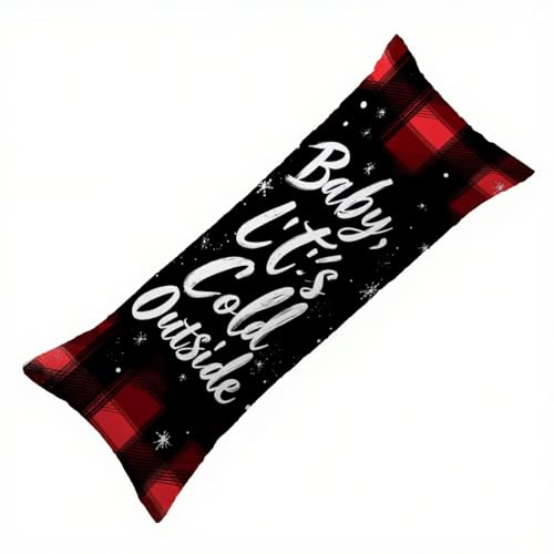 Seitenschläferkissen Bezug Rot Kissenbezug 40 x 145 Schwangerschaftskissen Plaid, Samt Weich Seitenschläferkissen Body Pillow, für Deko Wohnzimmer Sofa Kopfkissenbezug, Geschenke für Fraue Q-6285 von Zhlpjecc