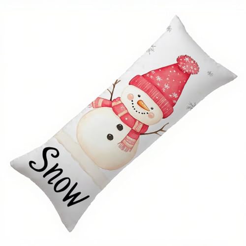 Seitenschläferkissen Bezug Weihnachten Kissenbezug 30 x 90 Schwangerschaftskissen Schneemann, Leinen Weich Seitenschläferkissen Body Pillow, für Deko Wohnzimmer Sofa Kopfkissenbezug, Geschenke Q-6244 Seitenschläferkissen Bezug Weihnachten Kissenbezug 30 x 90 Schwangerschaftskissen Schneemann, Leinen Weich Seitenschläferkissen Body Pillow, für Deko Wohnzimmer Sofa Kopfkissenbezug, Geschenke Q-6244 von Zhlpjecc