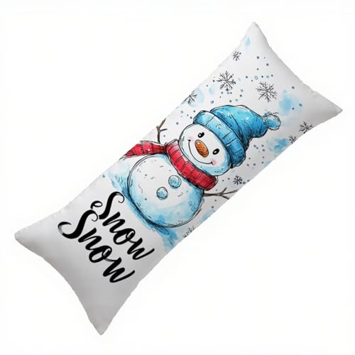 Seitenschläferkissen Bezug Weihnachten Kissenbezug 30 x 90 Schwangerschaftskissen Schneemann, Leinen Weich Seitenschläferkissen Body Pillow, für Deko Wohnzimmer Sofa Kopfkissenbezug, Geschenke Q-6233 Seitenschläferkissen Bezug Weihnachten Kissenbezug 30 x 90 Schwangerschaftskissen Schneemann, Leinen Weich Seitenschläferkissen Body Pillow, für Deko Wohnzimmer Sofa Kopfkissenbezug, Geschenke Q-6233 von Zhlpjecc