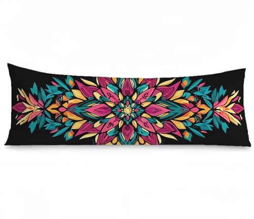 Kissenbezug 40 x 120 Seitenschläferkissen Bezug Blumen Kissenbezug Einfachheit Kissen seitenschläfer Leinen Verbessern Sie Schlafqualität Pillow Case für Sofa Wohnzimmer Deko Schlafzimmer, Model615 von Zhngshlg