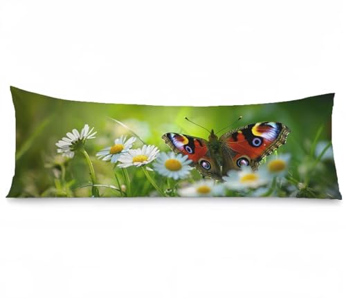 Kissenbezug 40 x 120 Seitenschläferkissen Bezug Modern Kissenbezug Anlage Kissen seitenschläfer Leinen Verbessern Sie Schlafqualität Pillow Case, Doppelseitig Drucken für Sofa Schlafzimmer, Model564 von Zhngshlg