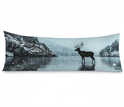 Kissenbezug 40 x 120 Seitenschläferkissen Bezug Winter Kissenbezug Elch Kissen seitenschläfer Samt Verbessern Sie Schlafqualität Pillow Case, Doppelseitig Drucken für Sofa Deko Schlafzimmer, Model357 Kissenbezug 40 x 120 Seitenschläferkissen Bezug Winter Kissenbezug Elch Kissen seitenschläfer Samt Verbessern Sie Schlafqualität Pillow Case, Doppelseitig Drucken für Sofa Deko Schlafzimmer, Model357 von Zhngshlg