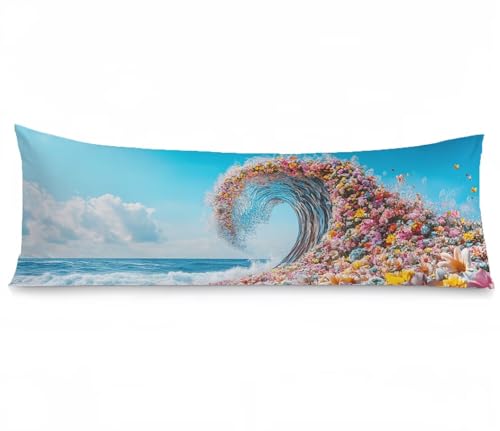 Kissenbezug 40 x 145 Seitenschläferkissen Bezug Meereswellen Kissenbezug Blume Kissen seitenschläfer Samt Verbessern Sie Schlafqualität Pillow Case, Doppelseitig Drucken für Deko Schlafzimmer,Model384 Kissenbezug 40 x 145 Seitenschläferkissen Bezug Meereswellen Kissenbezug Blume Kissen seitenschläfer Samt Verbessern Sie Schlafqualität Pillow Case, Doppelseitig Drucken für Deko Schlafzimmer,Model384 von Zhngshlg