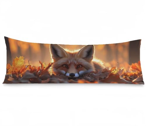 Kissenbezug 60 x 180 Seitenschläferkissen Bezug Herbst Kissenbezug Fuchs Kissen seitenschläfer Samt Verbessern Sie Schlafqualität Pillow Case, Doppelseitig Drucken für Sofa Deko Schlafzimmer, Model579 Kissenbezug 60 x 180 Seitenschläferkissen Bezug Herbst Kissenbezug Fuchs Kissen seitenschläfer Samt Verbessern Sie Schlafqualität Pillow Case, Doppelseitig Drucken für Sofa Deko Schlafzimmer, Model579 von Zhngshlg