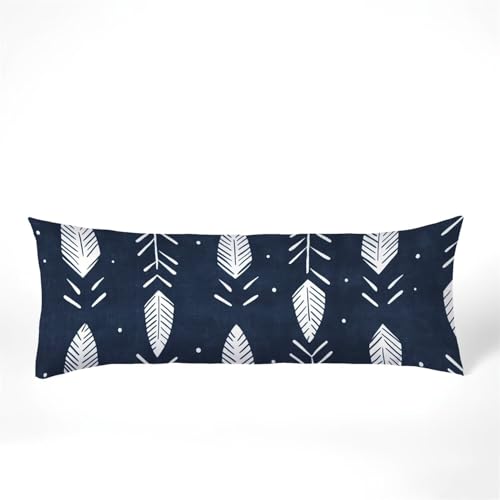 Kissenbezug 60x180 Seitenschläferkissen Bezug Einfachheit Kissenbezug Blau Kissen seitenschläfer Samt Verbessern Sie Schlafqualität Pillow Case Doppelseitig Drucken für Sofa Deko Schlafzimmer,Model441 von Zhngshlg