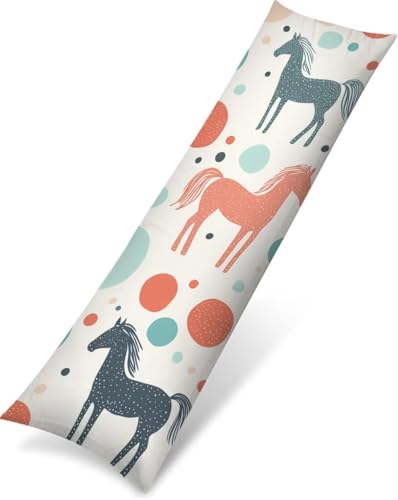 Seitenschläferkissen Bezug 30 x 90, Einfachheit Kissenbezug 30x90 kissen seitenschläfer Pferd Muster Samt Verbessern Sie Schlafqualität Pillow Case, Doppelseitig Drucken für Schlafzimmer, Model1834 von Zhngshlg