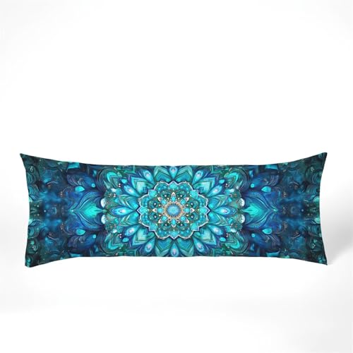 Seitenschläferkissen Bezug 30 x 90, Mandala Kissenbezug 30x90 kissen seitenschläfer Traum Muster Samt Verbessern Sie Schlafqualität Pillow Case Doppelseitig Drucken für Wohnzimmer Schlafzimmer,Model16 von Zhngshlg