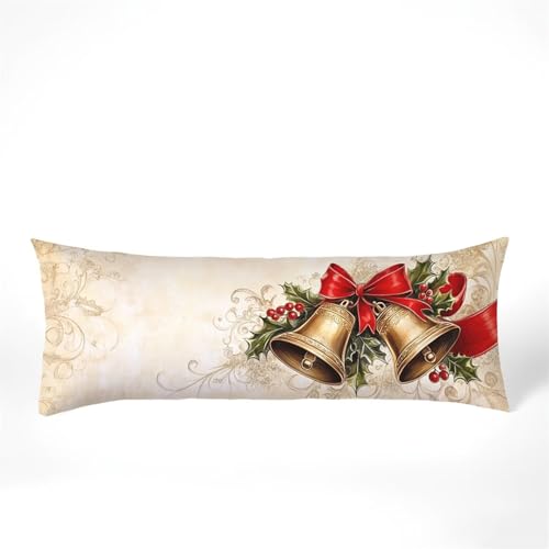 Seitenschläferkissen Bezug 30 x 90, Nordeuropa Kissenbezug 30x90 kissen seitenschläfer Glocke Muster Samt Verbessern Sie Schlafqualität Pillow Case, Doppelseitig Drucken für Sofa Schlafzimmer,Model424 von Zhngshlg