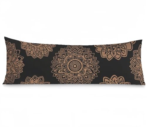 Seitenschläferkissen Bezug 30 x 90, Schwarz Kissenbezug 30x90 Kissen seitenschläfer Mandala Muster Samt Verbessern Sie Schlafqualität Pillow Case, Doppelseitig Drucken für Sofa Schlafzimmer, Model607 Seitenschläferkissen Bezug 30 x 90, Schwarz Kissenbezug 30x90 Kissen seitenschläfer Mandala Muster Samt Verbessern Sie Schlafqualität Pillow Case, Doppelseitig Drucken für Sofa Schlafzimmer, Model607 von Zhngshlg