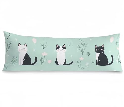 Seitenschläferkissen Bezug 40 x 120, Katze Kissenbezug 40x120 kissen seitenschläfer Anlage Muster Leinen Verbessern Sie Schlafqualität Pillow Case, Doppelseitig Drucken für Sofa Schlafzimmer, Model985 Seitenschläferkissen Bezug 40 x 120, Katze Kissenbezug 40x120 kissen seitenschläfer Anlage Muster Leinen Verbessern Sie Schlafqualität Pillow Case, Doppelseitig Drucken für Sofa Schlafzimmer, Model985 von Zhngshlg