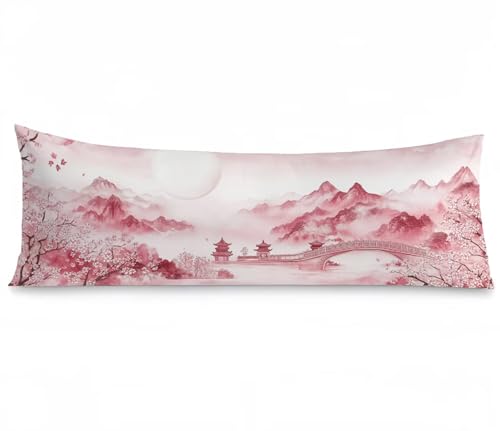 Seitenschläferkissen Bezug 40 x 120, japanisch Kissenbezug 40x120 Kissen seitenschläfer Landschaft Muster Samt Verbessern Sie Schlafqualität Pillow Case für Sofa Wohnzimmer Schlafzimmer, Model571 Seitenschläferkissen Bezug 40 x 120, japanisch Kissenbezug 40x120 Kissen seitenschläfer Landschaft Muster Samt Verbessern Sie Schlafqualität Pillow Case für Sofa Wohnzimmer Schlafzimmer, Model571 von Zhngshlg