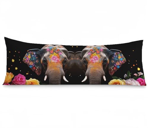 Seitenschläferkissen Bezug 40 x 145, Blumen Kissenbezug 40x145 Kissen seitenschläfer Heiliger Elefant Muster Samt Verbessern Sie Schlafqualität Pillow Case für Sofa Wohnzimmer Schlafzimmer, Model583 Seitenschläferkissen Bezug 40 x 145, Blumen Kissenbezug 40x145 Kissen seitenschläfer Heiliger Elefant Muster Samt Verbessern Sie Schlafqualität Pillow Case für Sofa Wohnzimmer Schlafzimmer, Model583 von Zhngshlg