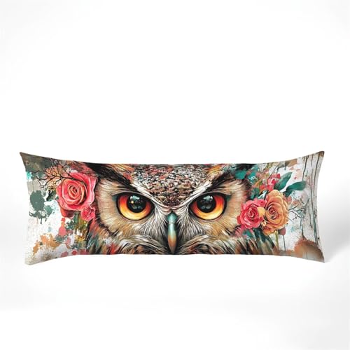 Seitenschläferkissen Bezug 40 x 145, Retro Kissenbezug 40x145 kissen seitenschläfer Eule Muster Samt Verbessern Sie Schlafqualität Pillow Case, Doppelseitig Drucken für Wohnzimmer Schlafzimmer,Model10 Seitenschläferkissen Bezug 40 x 145, Retro Kissenbezug 40x145 kissen seitenschläfer Eule Muster Samt Verbessern Sie Schlafqualität Pillow Case, Doppelseitig Drucken für Wohnzimmer Schlafzimmer,Model10 von Zhngshlg