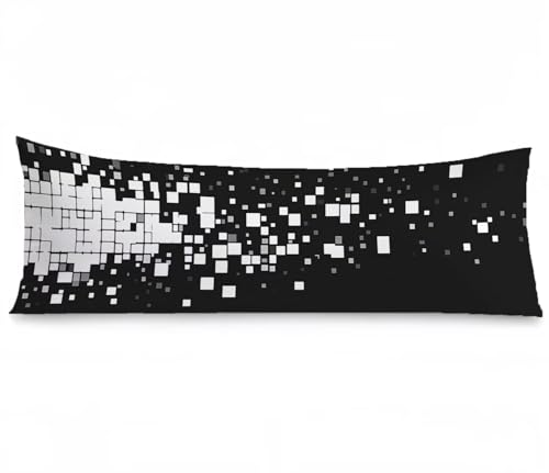 Seitenschläferkissen Bezug 40 x 145, Schwarz Kissenbezug 40x145 kissen seitenschläfer Gitter Muster Samt Verbessern Sie Schlafqualität Pillow Case, Doppelseitig Drucken für Sofa Schlafzimmer, Model991 Seitenschläferkissen Bezug 40 x 145, Schwarz Kissenbezug 40x145 kissen seitenschläfer Gitter Muster Samt Verbessern Sie Schlafqualität Pillow Case, Doppelseitig Drucken für Sofa Schlafzimmer, Model991 von Zhngshlg