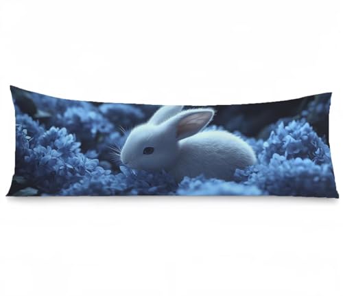 Seitenschläferkissen Bezug 60 x 180, Kaninchen Kissenbezug 60x180 kissen seitenschläfer Blume Muster Samt Verbessern Sie Schlafqualität Pillow Case, Doppelseitig Drucken für Sofa Schlafzimmer,Model706 Seitenschläferkissen Bezug 60 x 180, Kaninchen Kissenbezug 60x180 kissen seitenschläfer Blume Muster Samt Verbessern Sie Schlafqualität Pillow Case, Doppelseitig Drucken für Sofa Schlafzimmer,Model706 von Zhngshlg