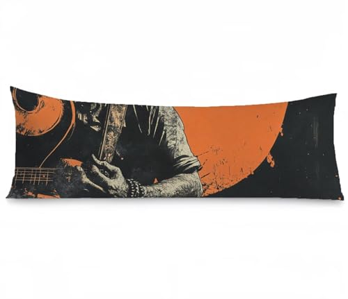 Seitenschläferkissen Bezug 60 x 180, japanisch Kissenbezug 60x180 kissen seitenschläfer Sonnenuntergang Muster Leinen Pillow Case, Doppelseitig Drucken für Sofa Wohnzimmer Schlafzimmer, Model340 von Zhngshlg