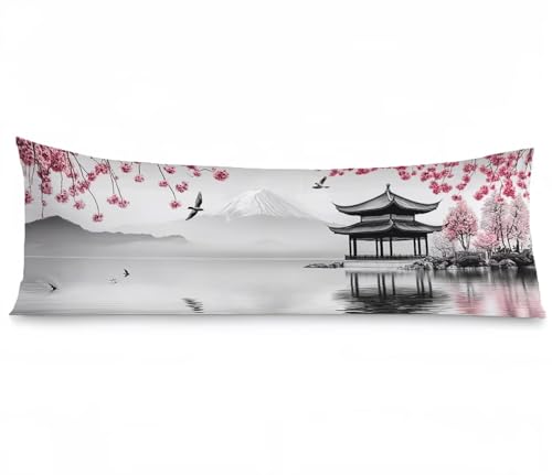 Seitenschläferkissen Bezug 60 x 180, japanisch Kissenbezug 60x180 kissen seitenschläfer Vulkan Fuji Muster Leinen Verbessern Sie Schlafqualität Pillow Case für Sofa Wohnzimmer Schlafzimmer, Model610 Seitenschläferkissen Bezug 60 x 180, japanisch Kissenbezug 60x180 kissen seitenschläfer Vulkan Fuji Muster Leinen Verbessern Sie Schlafqualität Pillow Case für Sofa Wohnzimmer Schlafzimmer, Model610 von Zhngshlg