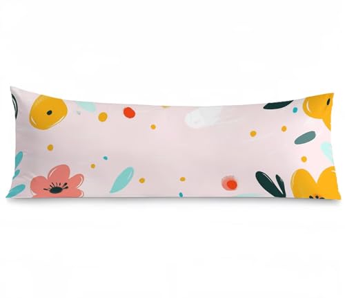 Seitenschläferkissen Bezug Blume, Einfach Kissenbezug 50x150, Samt Verbessern Sie Schlafqualität Pillow Case, Doppelseitig Drucken mit Unsichtbarem Reißverschluss für Schlafzimmer Sofa Bett, Model980 Seitenschläferkissen Bezug Blume, Einfach Kissenbezug 50x150, Samt Verbessern Sie Schlafqualität Pillow Case, Doppelseitig Drucken mit Unsichtbarem Reißverschluss für Schlafzimmer Sofa Bett, Model980 von Zhngshlg